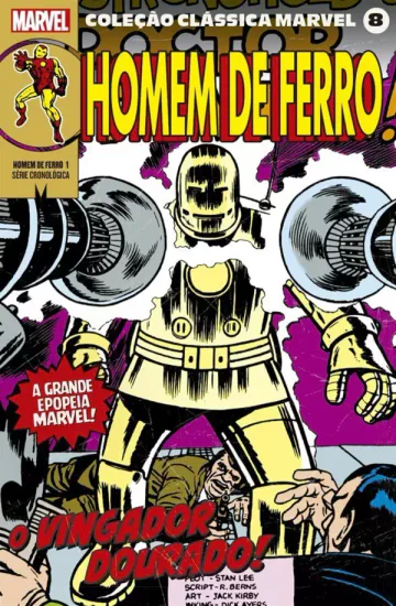 Capa de Coleção Clássica Marvel Vol. 8 - Homem De Ferro Vol. 1, Panini