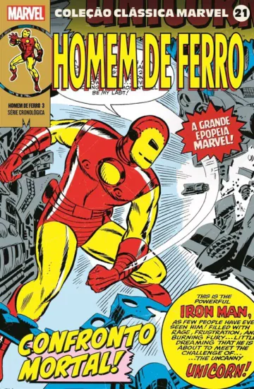 Capa de Coleção Clássica Marvel Vol. 21 - Homem De Ferro Vol. 3, Panini