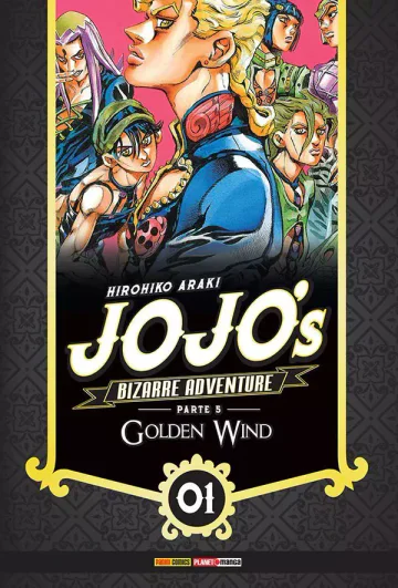 Capa de Jojo's Bizarre Adventure Parte 5: Golden Wind Vol. 01, Panini