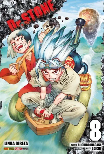 Capa de Dr. Stone Vol. 8, Panini