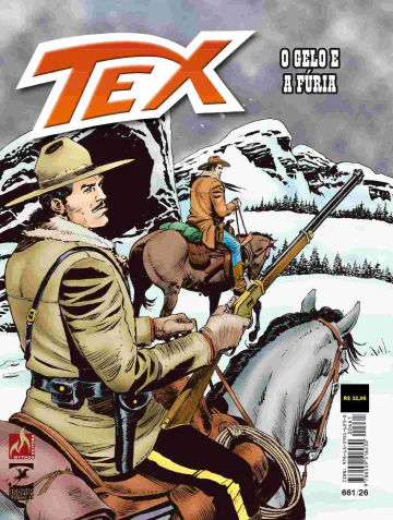 Capa de Tex nº 661 — O gelo e a fúria, Mythos Editora