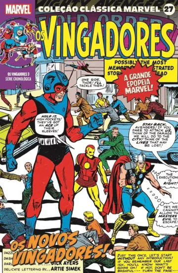 Capa de Coleção Clássica Marvel Vol. 27 - Vingadores Vol. 3, Panini