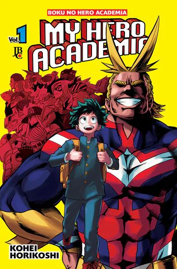 Capa de My Hero Academia #01, Editora JBC