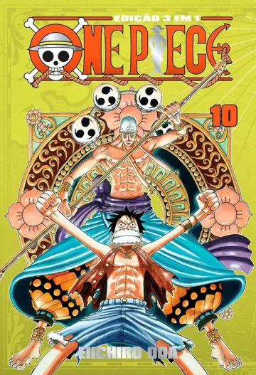 Capa de One Piece 3 Em 1 Vol. 10, Panini