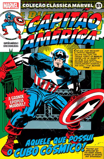 Capa de Coleção Clássica Marvel Vol. 51 - Capitão América 03, Panini