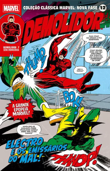 Capa de Coleção Clássica Marvel: Nova Fase Vol. 12 - Demolidor: Electro E Os Emissários Do Mal!, Panini