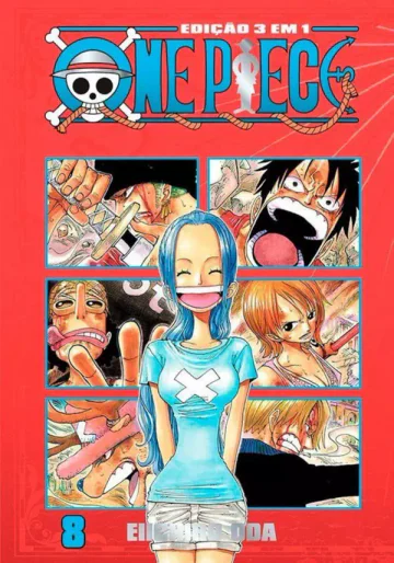 Capa de One Piece 3 Em 1 Vol. 8, Panini