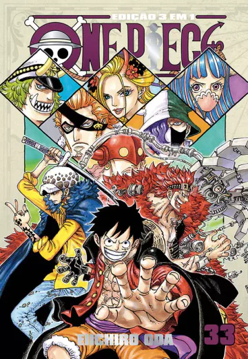 Capa de One Piece 3 Em 1 Vol. 33, Panini