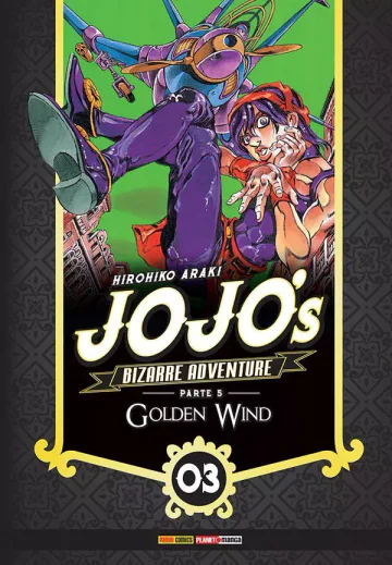 Capa de Jojo's Bizarre Adventure Parte 5: Golden Wind Vol. 03, Panini