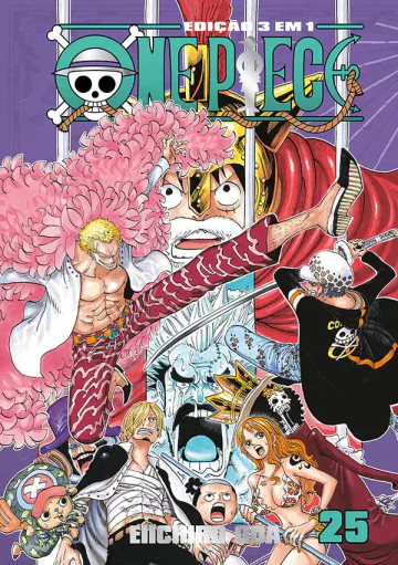 Capa de One Piece 3 Em 1 Vol. 25, Panini