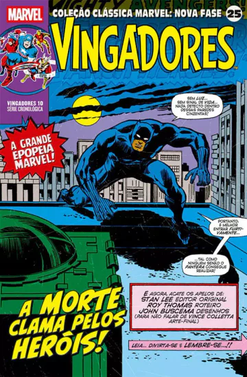 Capa de Coleção Clássica Marvel: Nova Fase Vol. 25 - Os Vingadores 10 - A Morte Clama Pelos Heróis!, Panini