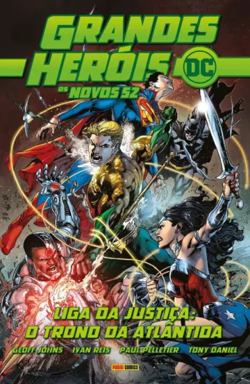 Capa de Grandes Heróis DC: Os Novos 52 Vol. 24 - Liga Da Justiça: Trono Da Atlântida, Panini