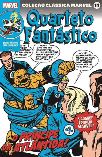 Capa de Coleção Clássica Marvel Vol. 11 - Quarteto Fantástico Vol. 2, Panini