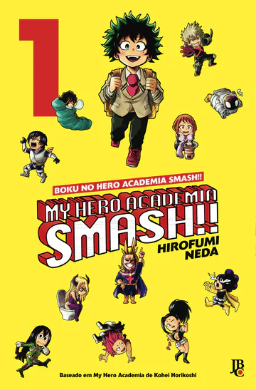 Capa de My Hero Academia Smash!! #01, Editora JBC