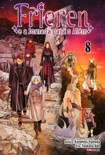 Capa de Frieren E A Jornada Para O Além Vol. 8, Panini