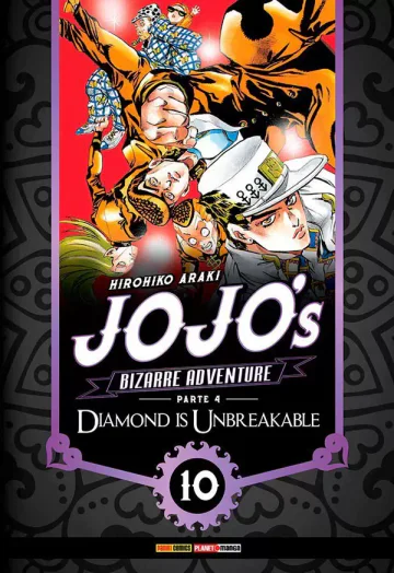 Capa de Jojo's Bizarre Adventure Parte 4: Diamond Is Unbreakable Vol. 10, Panini