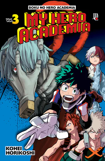 Capa de My Hero Academia #03, Editora JBC