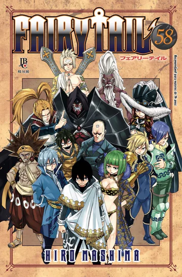 Capa de Fairy Tail #58, Editora JBC