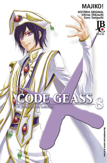 Capa de Code Geass – A Rebelião de Lelouch #08, Editora JBC