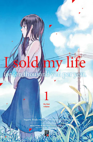 Capa de I Sold My Life For Ten Thousand Yen Per Year #01, Editora JBC