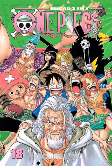 Capa de One Piece 3 Em 1 Vol. 18, Panini