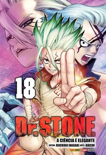 Capa de Dr. Stone Vol. 18, Panini