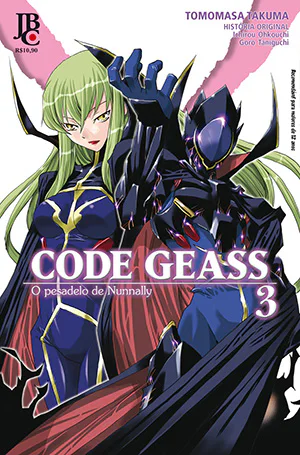 Capa de Code Geass: O pesadelo de Nunnally #03, Editora JBC