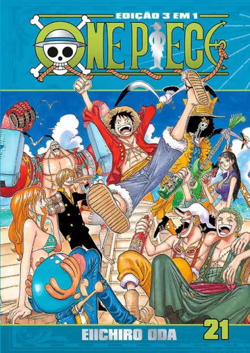 Capa de One Piece 3 Em 1 Vol. 21, Panini