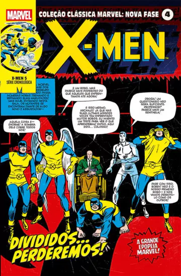 Capa de Coleção Clássica Marvel: Nova Fase Vol. 04 - X-Men 5 - Divididos... Perderemos!, Panini