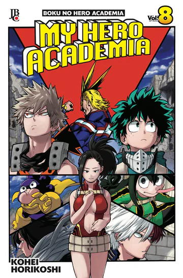 Capa de My Hero Academia #08, Editora JBC