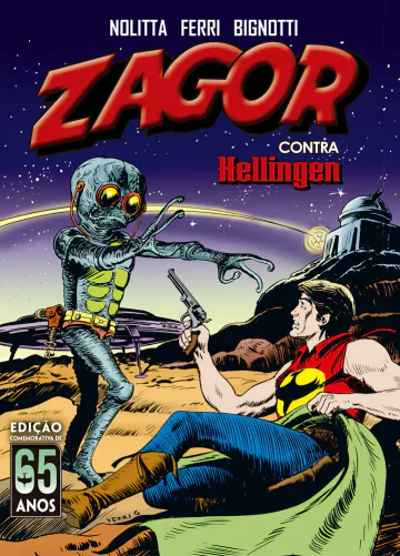 Capa de Zagor Contra Hellingen — Edição Comemorativa 65 Anos, Mythos Editora