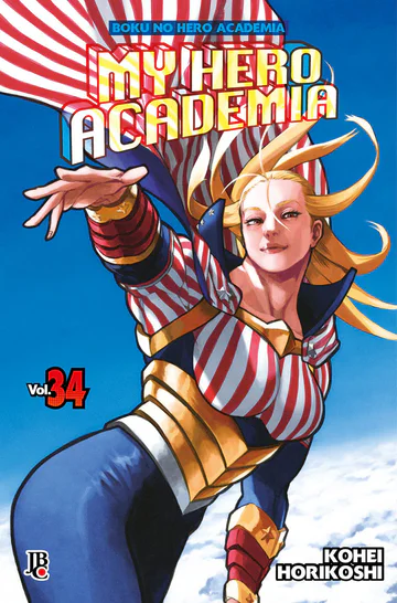 Capa de My Hero Academia #34, Editora JBC