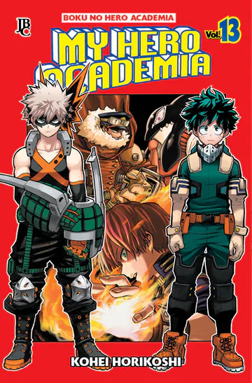 Capa de My Hero Academia #13, Editora JBC