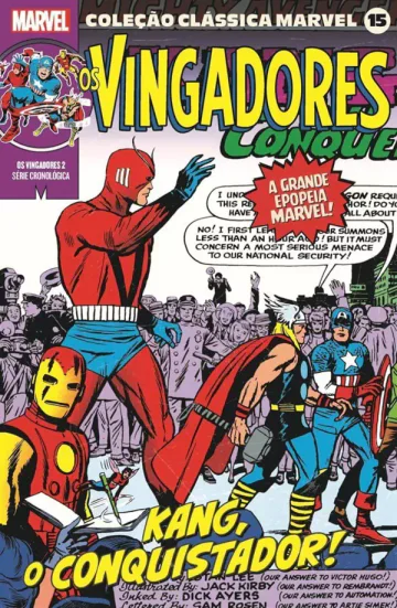 Capa de Coleção Clássica Marvel Vol. 15 - Vingadores Vol. 2, Panini