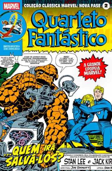 Capa de Coleção Clássica Marvel: Nova Fase Vol. 02 - Quarteto Fantástico 14, Panini