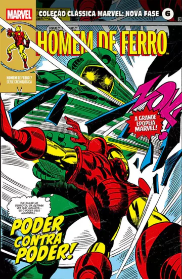 Capa de Coleção Clássica Marvel: Nova Fase Vol. 06 - Homem De Ferro 7 - Poder Contra Poder!, Panini